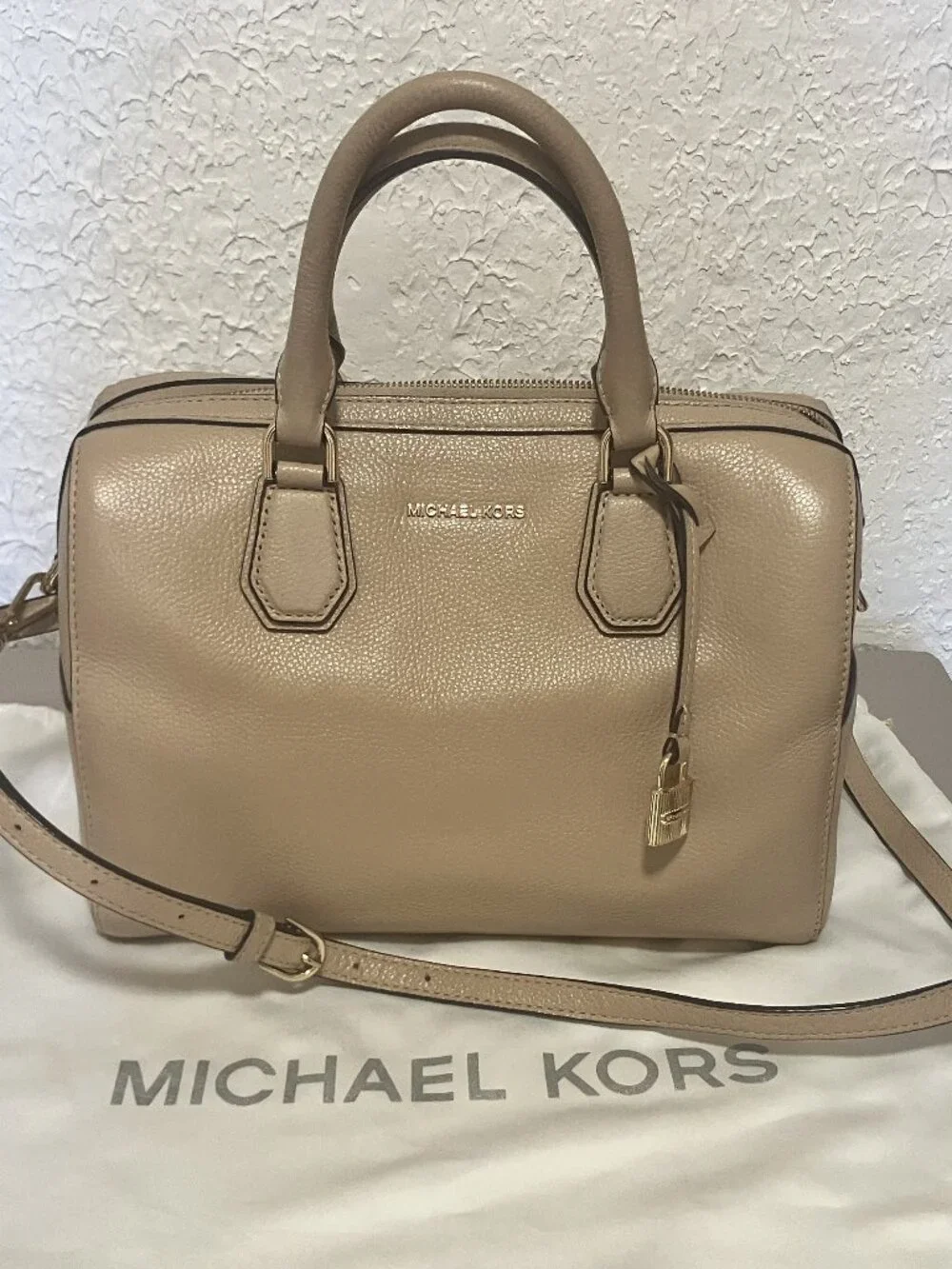 Michael Kors Blush Pebbled Satchel